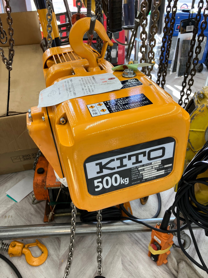 【店頭受取り限定】キトー KITO 電気チェーンブロック ER2-005S 電源コード リモコン無し 500kg【越谷店】