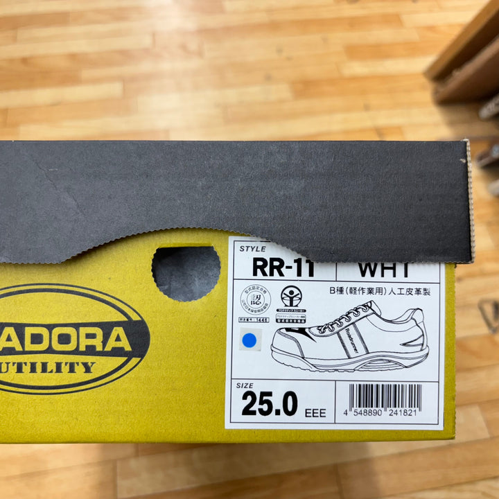 ディアドラ/DIADORA 安全靴 25.0cm ロードランナー RR-11ホワイト【柏店】