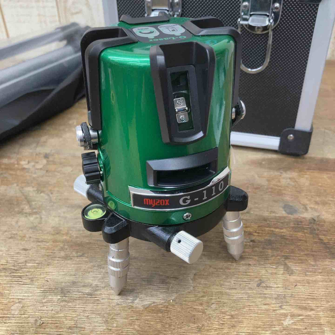 【未使用品】マイゾックス/MUZOX グリーンレーザー墨出器 G-110SR 三脚付属 受光器無【柏店】