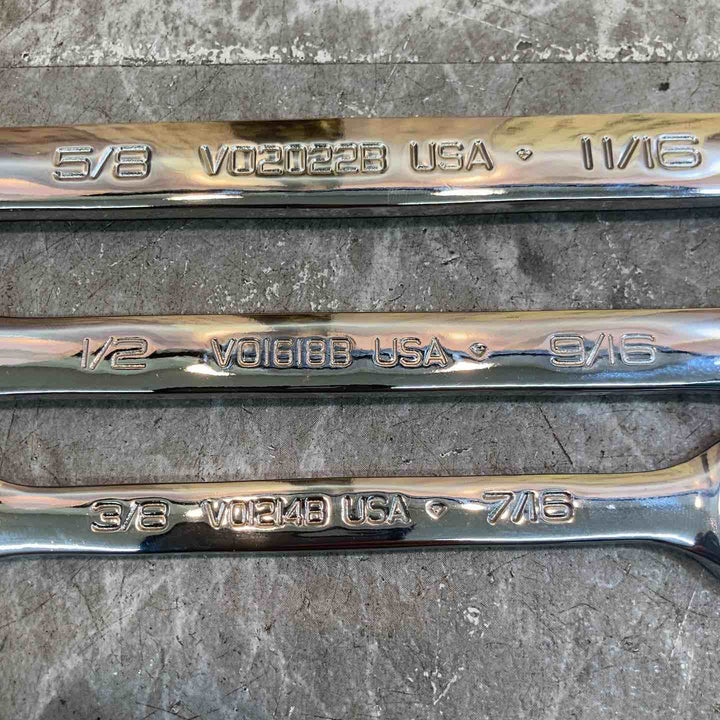 スナップオン(Snap-on) オープンエンドレンチ VO2022B、VO1618B、VO1214B　3点セット【八潮店】