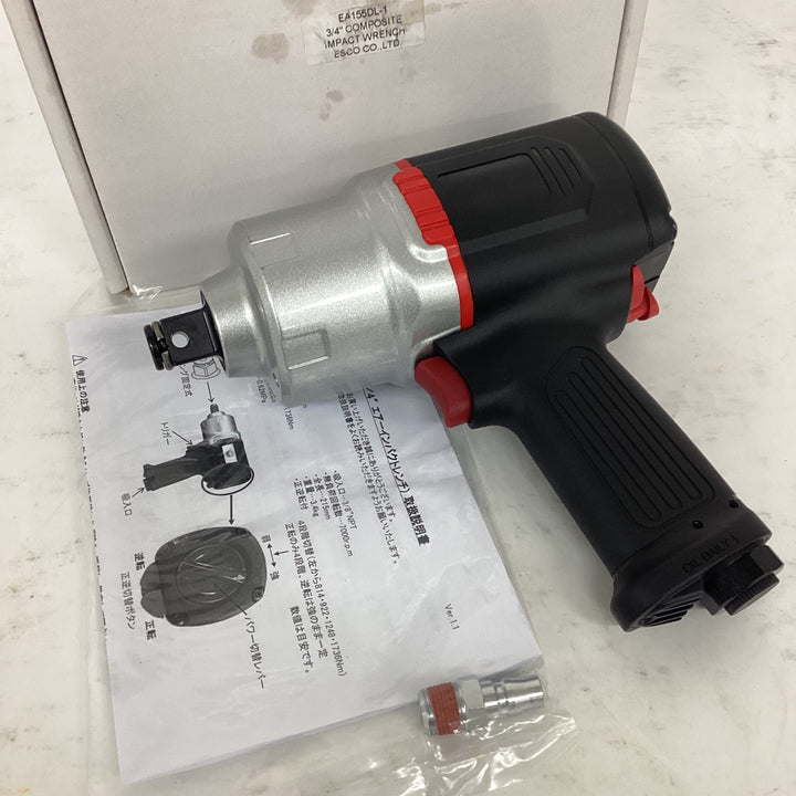 ▼エスコ/ESCO 3/4"エアインパクトレンチ EA155DL-1 1,830N･m トラック タイヤ 建設機械 農業機械 整備【狭山】