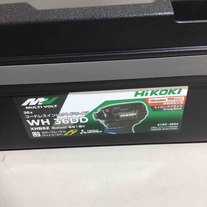 ★ハイコーキ(HIKOKI ※旧:日立工機) コードレスインパクトドライバ ストロングブラック WH36DD(2XHBSZ)【戸田店】