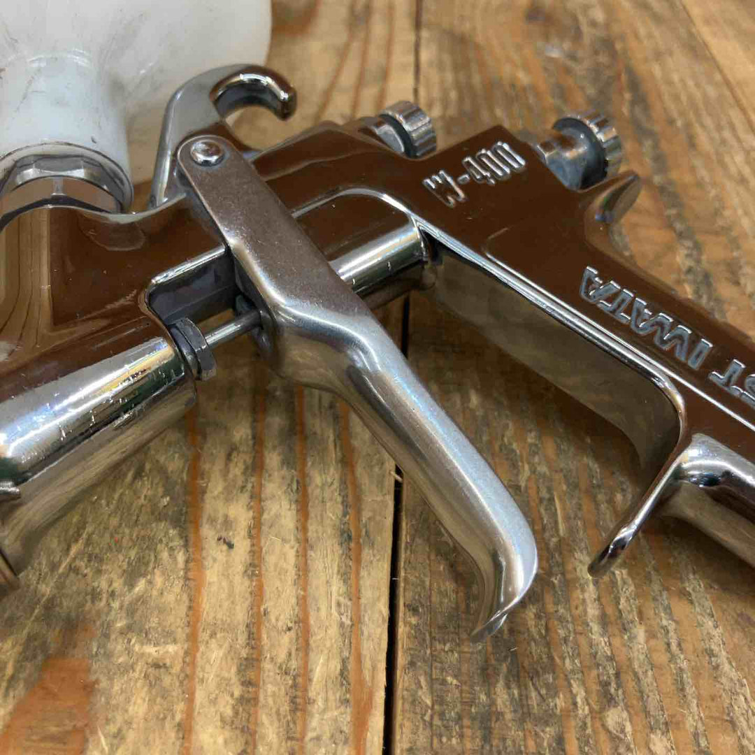 アネスト岩田 塗装 スプレーガン W-400 ノズル口径1.4mm 重力式 カップ付  ※エア通しのみ確認【所沢店】