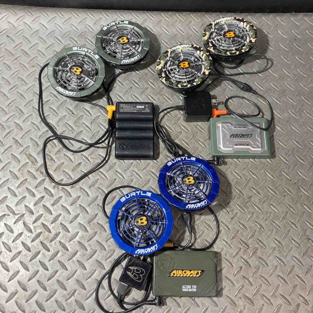 バートル (BURTLE) エアークラフト 19V  AC360-19V 空調服用  AC230 13V バッテリー AC260  ICE CRAFT バッテリー IC01 セット【草加店】