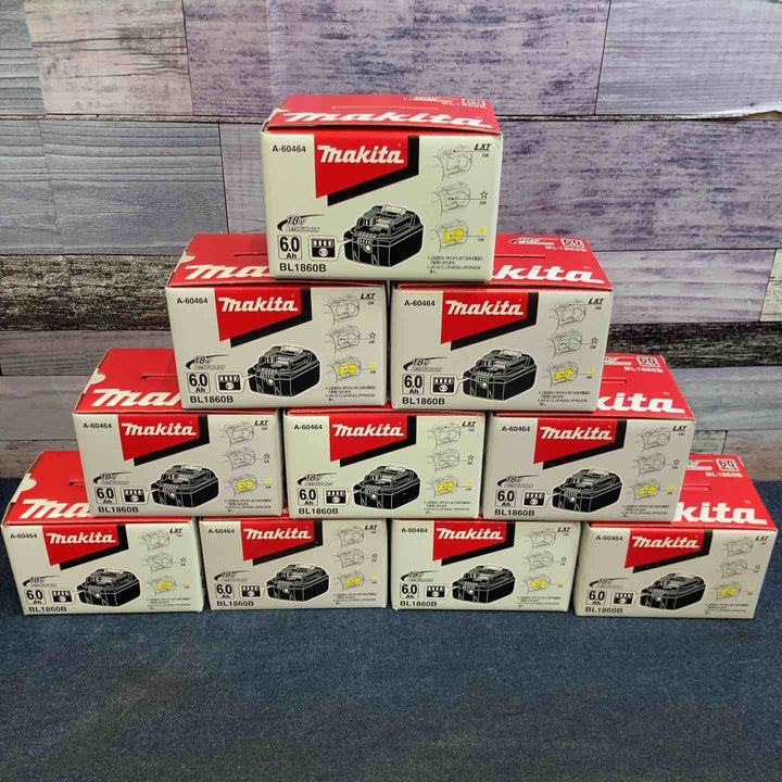 【未使用品】純正 10個 まとめ売り マキタ makita リチウムイオンバッテリー 18V/6.0Ah BL1860B【八潮店】