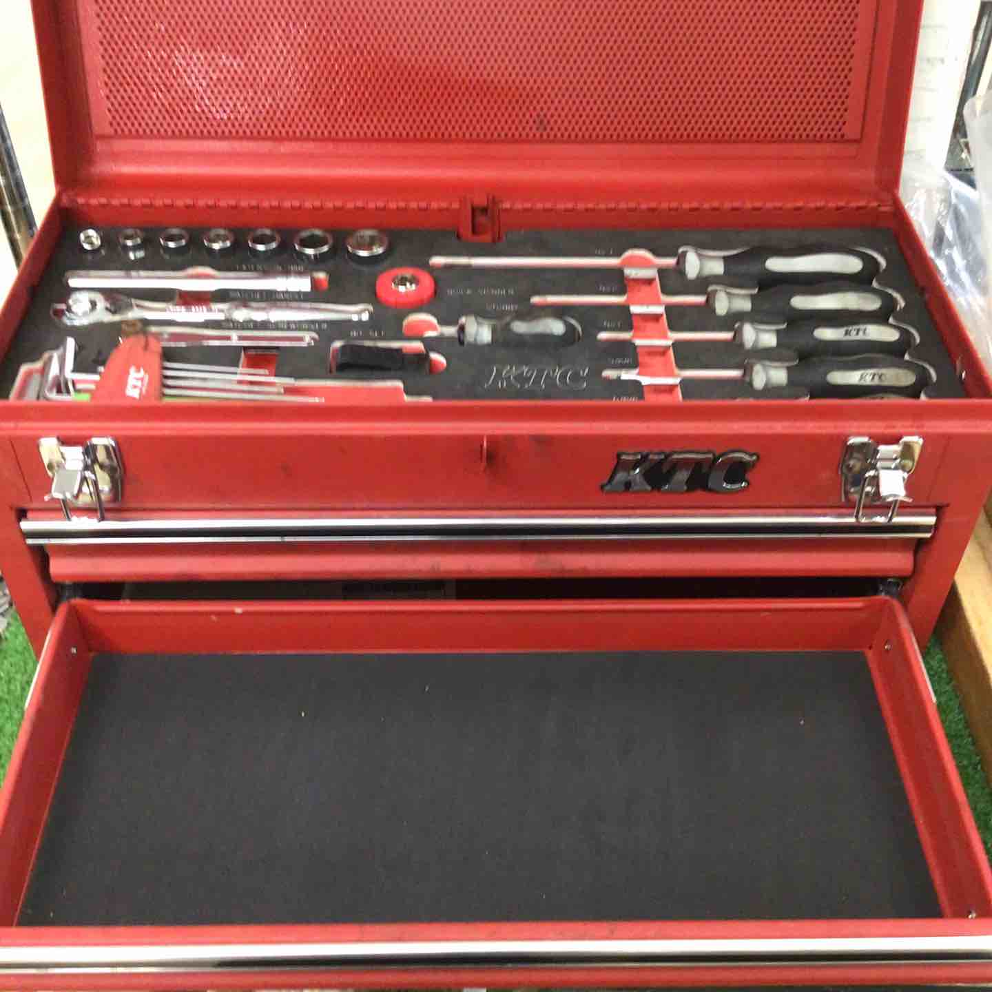 KTC 京都機械工具 ツールボックス LSKX0202SR 整備工具セット 2段