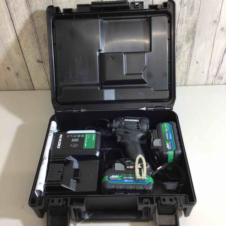 【未使用品】★純正バッテリー2個&充電器付き フルセット★ハイコーキ(HIKOKI ※旧:日立工機) コードレスインパクトドライバー WH36DC(2XPSZ)(B) ストロングブラック 黒【戸田店】