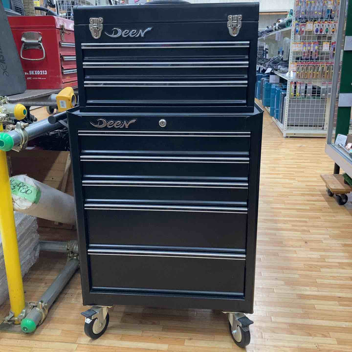 【中古品 / 店頭受取り限定】DEEN 3段チェスト 5段コンパクトキャビネットセット DNX2205ASET-- 黒 ブラック【千葉県柏市】