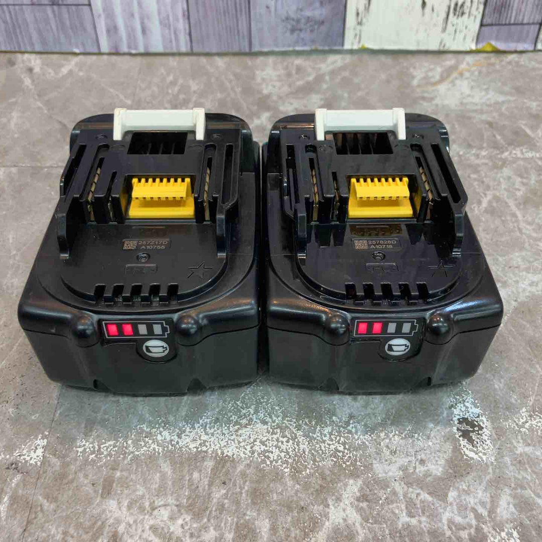 【中古品】マキタ 純正 18V 6.0Ah バッテリー BL1860B×2個 (充電1回/3回) + 急速充電器 DC18RF 計3点セット まとめ makita【八潮店】