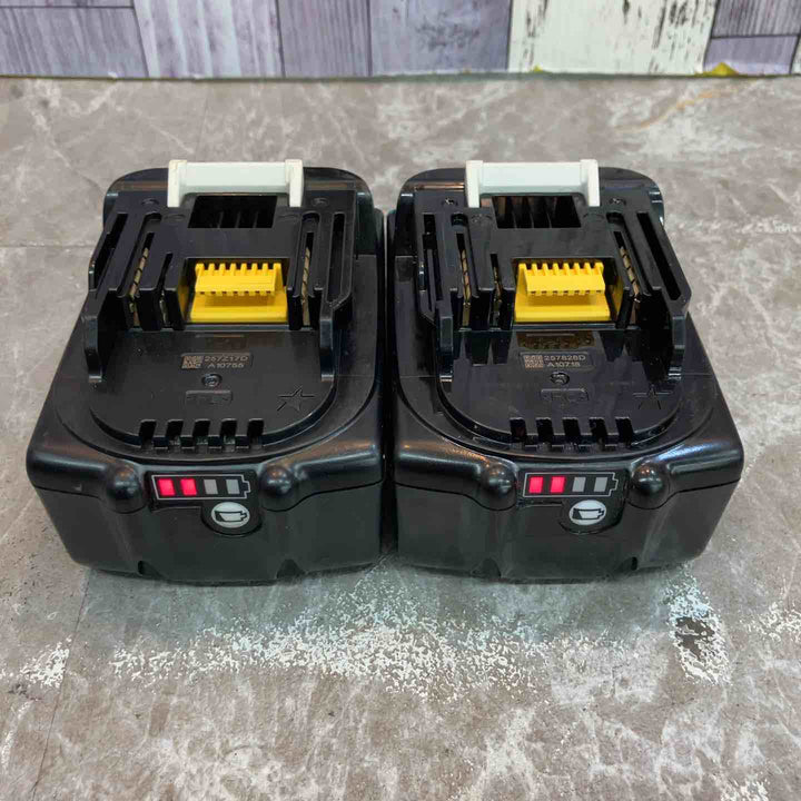 【中古品】マキタ 純正 18V 6.0Ah バッテリー BL1860B×2個 (充電1回/3回) + 急速充電器 DC18RF 計3点セット まとめ makita【八潮店】