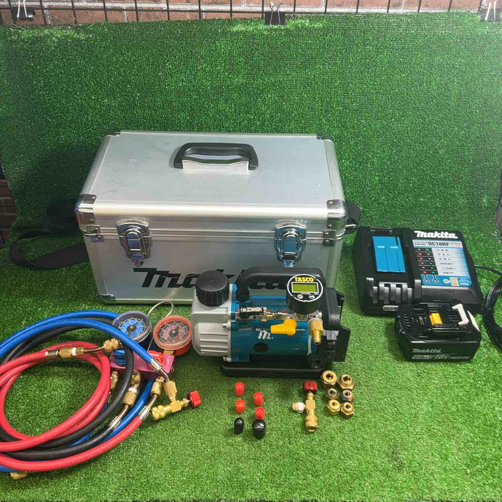 【中古品】 マキタ(makita) コードレス真空ポンプ VP180DRG バッテリー 充電器 ゲージ セット 【藤沢店】