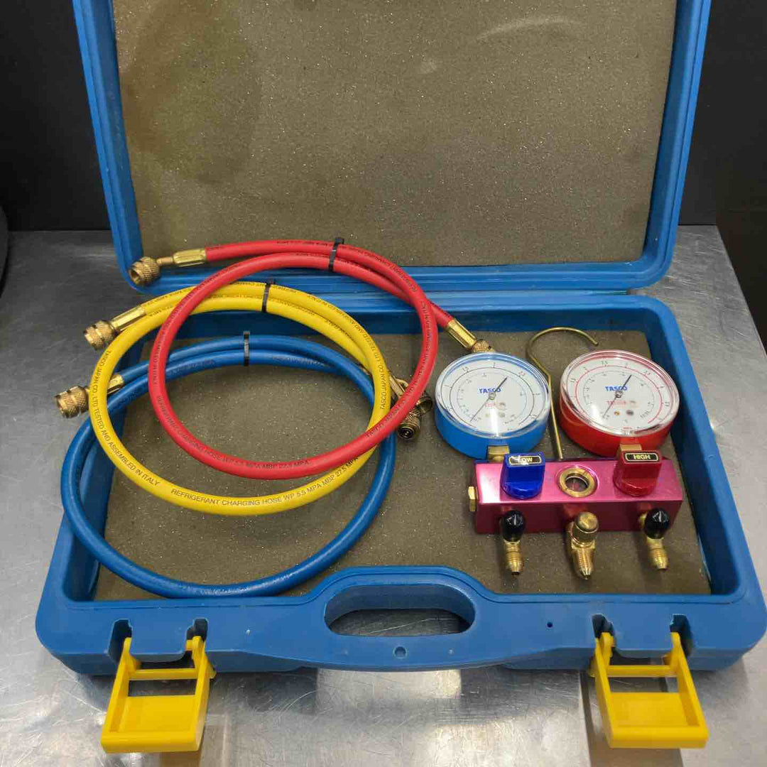 【中古品】 イチネンタスコ(TASCO) ゲージマニホールド TA141L/TA140AFK R410A用 エアコン 真空ポンプ 【東大和店】