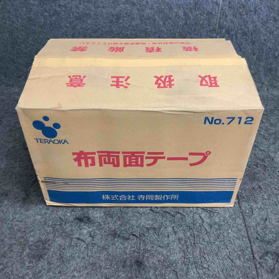 ◇寺岡(TERAOKA) 布両面テープ No.712 厚さ0.4mmｘ幅25mmｘ長さ15ｍ 60巻入【鴻巣店】