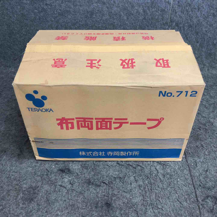 ◇寺岡(TERAOKA) 布両面テープ No.712 厚さ0.4mmｘ幅25mmｘ長さ15ｍ 60巻入【鴻巣店】