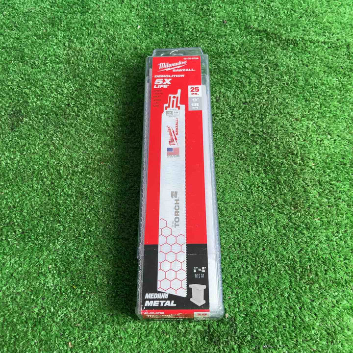 ◇ミルウォーキー(Milwaukee) レシプロソー替刃 9インチ 18TPI 25枚入り/48-00-8788【草加店】