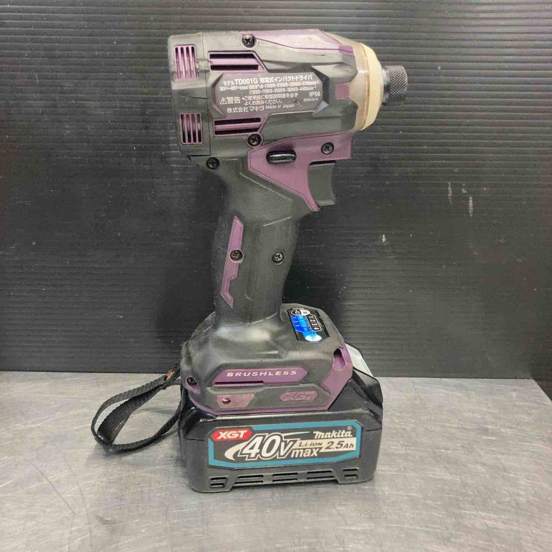 【中古品】 マキタ(makita) 40V コードレスインパクトドライバー TD001GDXAP パープル/紫 フルセット品 【東大和店】