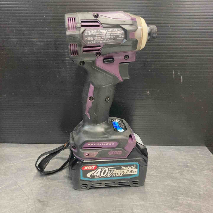 【中古品】 マキタ(makita) 40V コードレスインパクトドライバー TD001GDXAP パープル/紫 フルセット品 【東大和店】