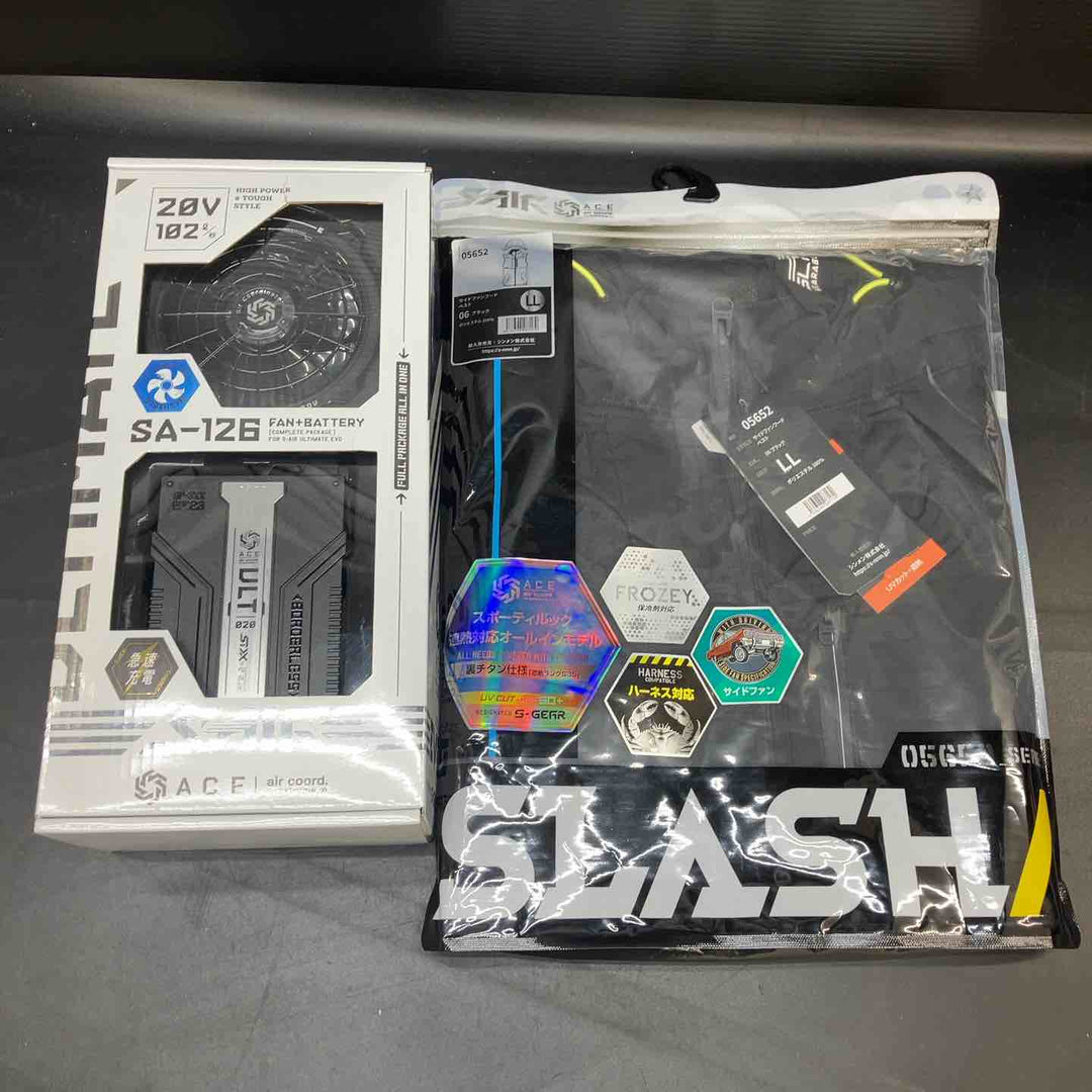 【未使用品】シンメン S-AIR 20Vファンバッテリーフルセット SA-126 カラー：6ブラック ファンベストLL付き【川越店】