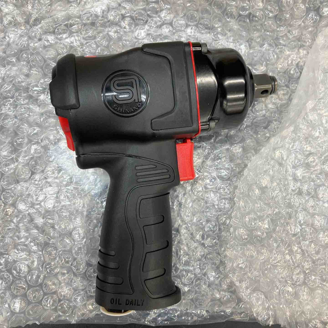 【未使用品】信濃機販(SHINANO) エアインパクトレンチ 12.7mm角 限定色 SI-1600BK【川越店】