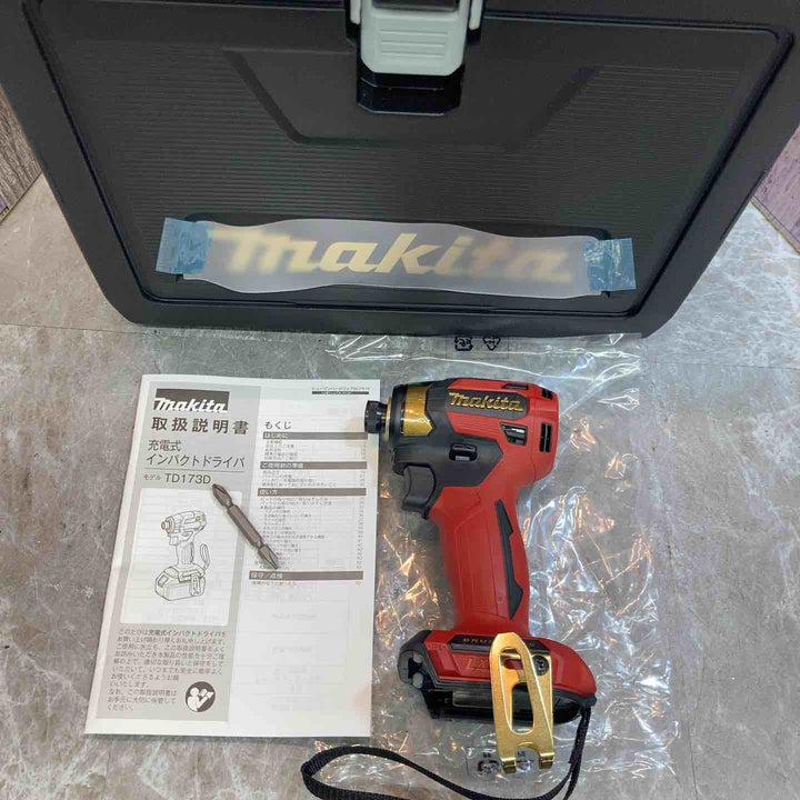 【未使用品】本体とケース マキタ makita コードレスインパクトドライバー TD173DZPR LTX20周年限定色 プレミアムレッド 【八潮店】