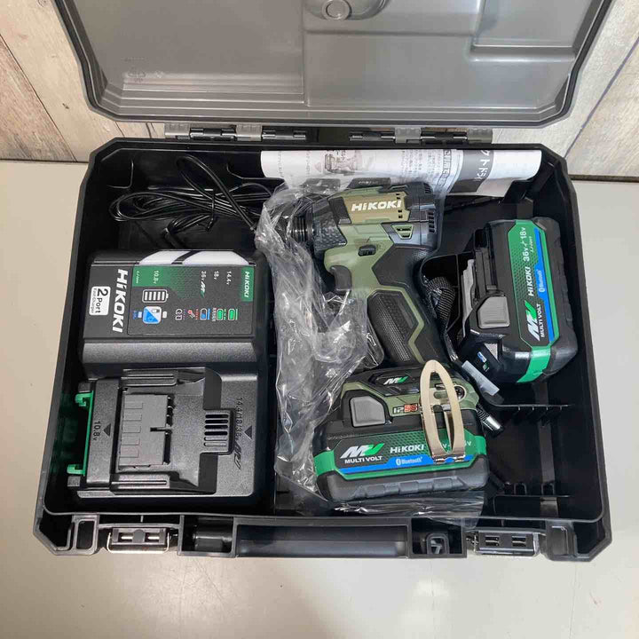 ▼ハイコーキ(HIKOKI ※旧:日立工機) コードレスインパクトドライバ フォレストグリーン WH36DD(2XHGSZ)2台セット【戸田店】