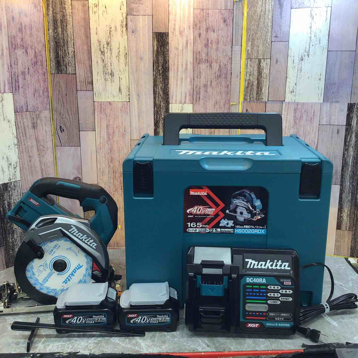 【未使用品】マキタ(makita) 40V コードレス丸のこ HS002GRDX バッテリー2個・充電器付属