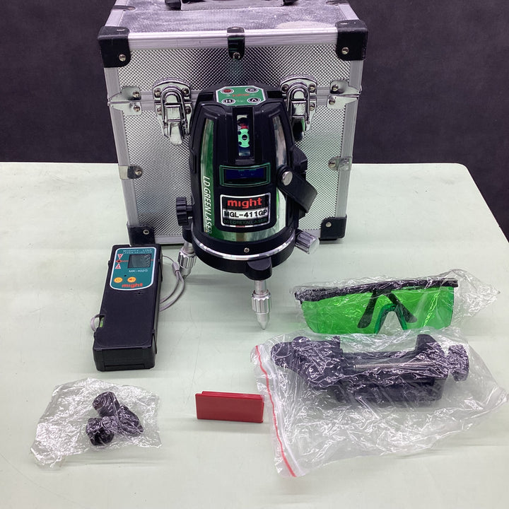 〇マイト工業(might) グリーンレーザー墨出し器 MGL-411GP 矩十字・横【越谷店】