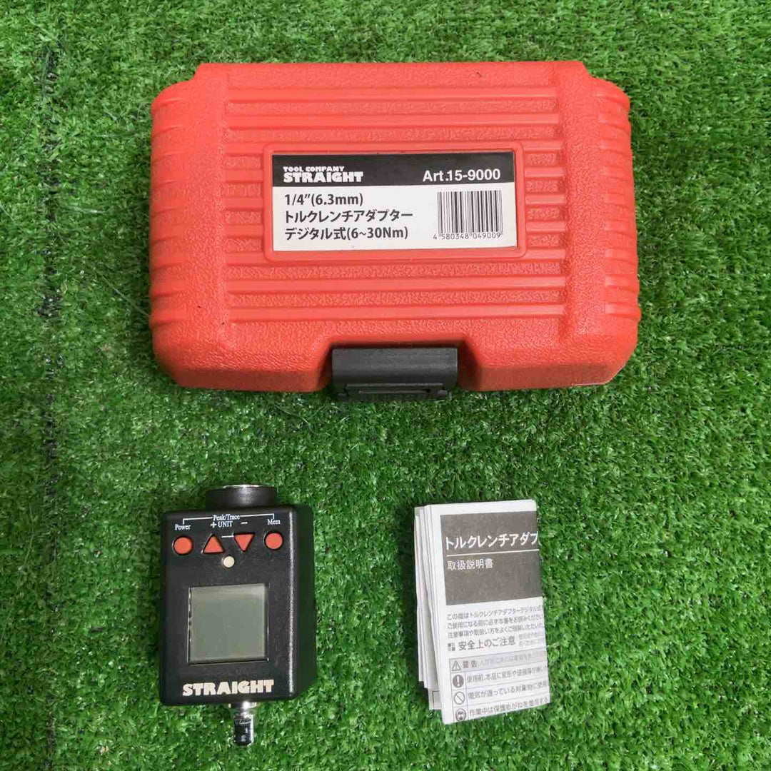STRAIGHT トルクレンチアダプター デジタル式 6～30(Nm) 差込角1/4"(6.3mm) Art.15-9000【草加店】