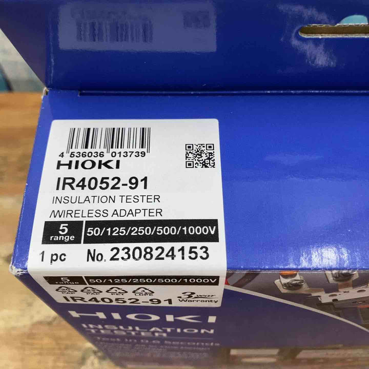 □HIOKI 絶縁抵抗計 IR4052-91 外箱ダメージあり【柏店】