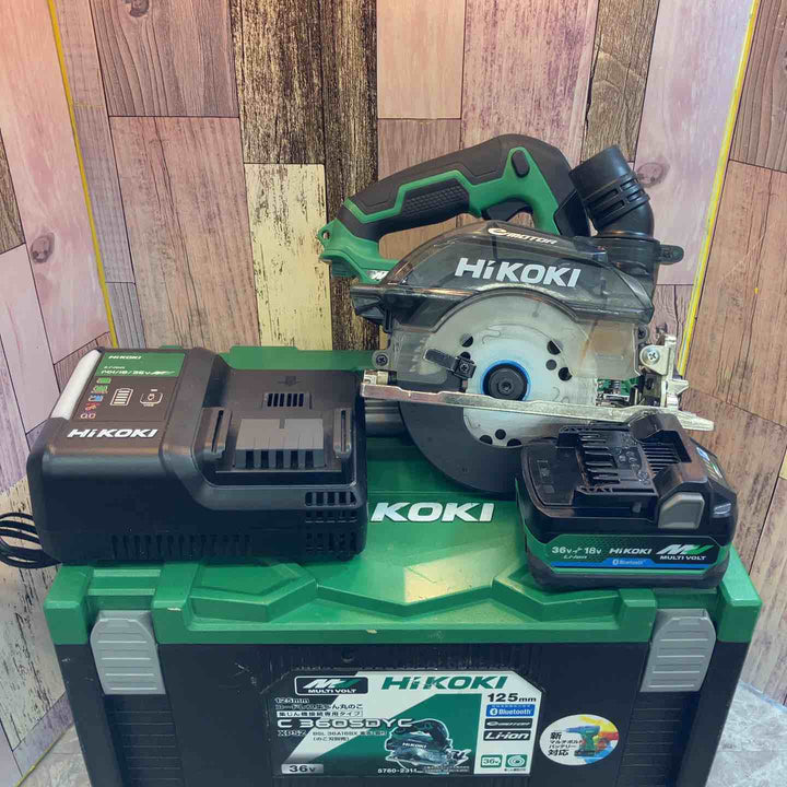 ★ハイコーキ(HIKOKI ※旧:日立工機) 125mm マルチボルト コードレス集じん丸のこ C3605DYC(XPSZ)【八潮店】