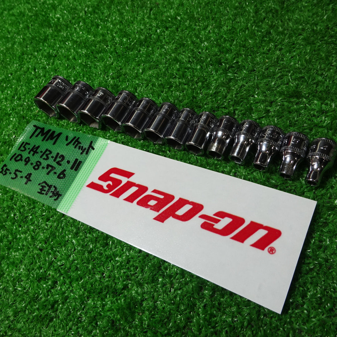 スナップオン/Snap-on 1/4sq シャローソケット TMMシリーズ 4mm-15mm 13個セット【岩槻店】