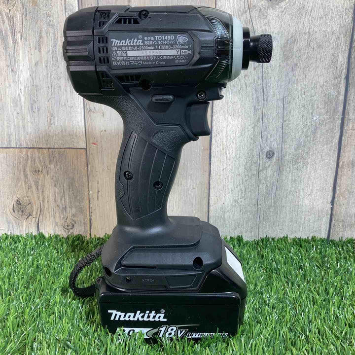 ★マキタ(makita)18V コードレスインパクトドライバー TD149DRFXB 3.0Ahバッテリ2個付属【戸田店】