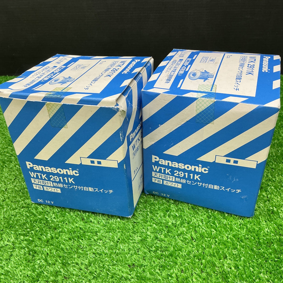 パナソニック(Panasonic) 熱線センサ付自動SW子器ホワイト WTK2911K　2個セット　開封済あり【電材館越谷店】