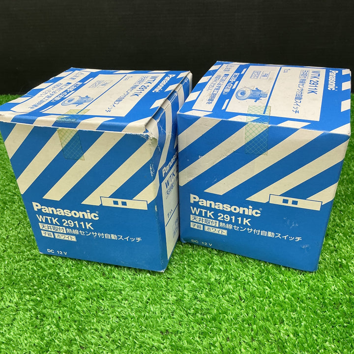 パナソニック(Panasonic) 熱線センサ付自動SW子器ホワイト WTK2911K　2個セット　開封済あり【電材館越谷店】