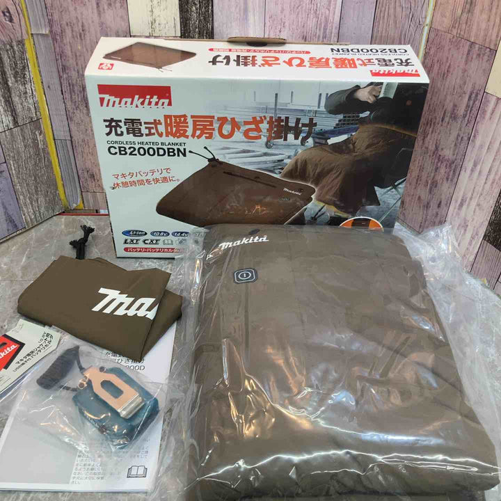 【中古 美品】マキタ CB200DBN こげ茶 充電式暖房ひざ掛け 延長コード欠品 バッテリホルダ付き【八潮店】