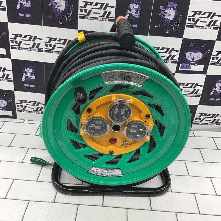 〇日動 防雨・防塵型ドラム 100V 一般型 FW-E53 アース付き コードリール 50ｍ【所沢店】