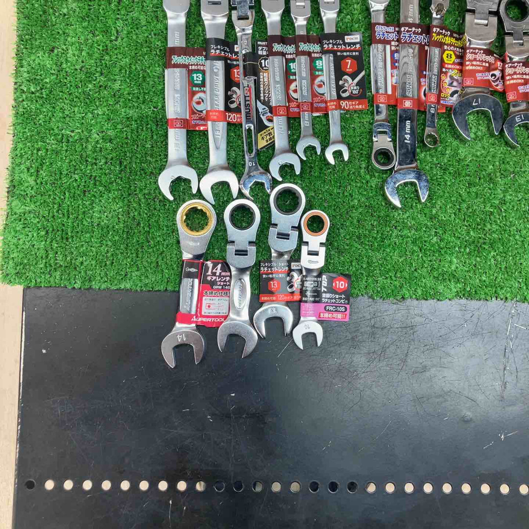 ギアレンチ ギヤレンチ 首振り ラチェット レンチ コンビネーション 100本 メーカー・サイズ混合 KTC トネ等【川越店】