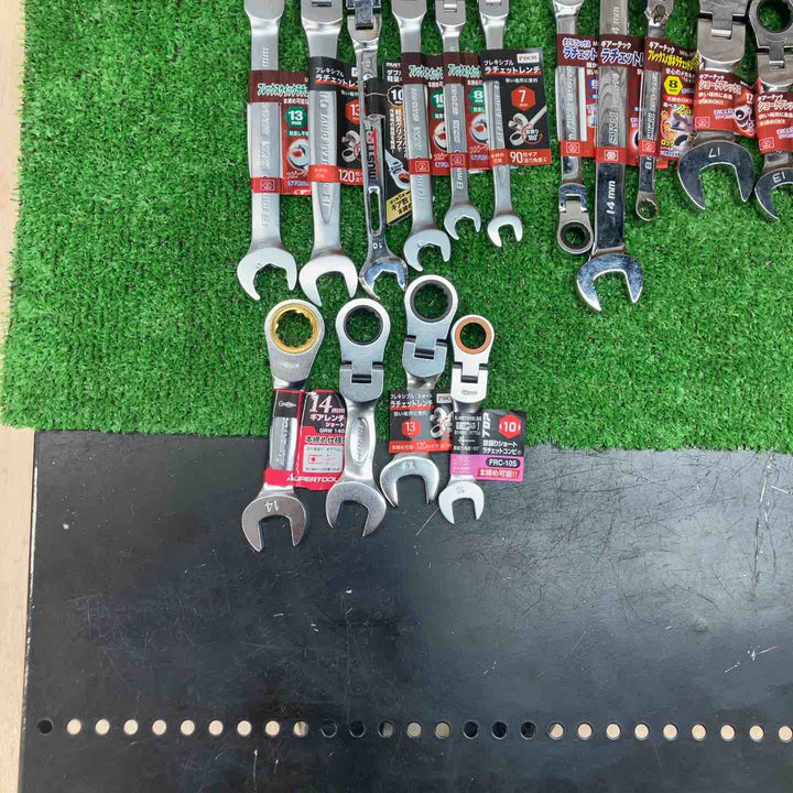 ギアレンチ ギヤレンチ 首振り ラチェット レンチ コンビネーション 100本 メーカー・サイズ混合 KTC トネ等【川越店】