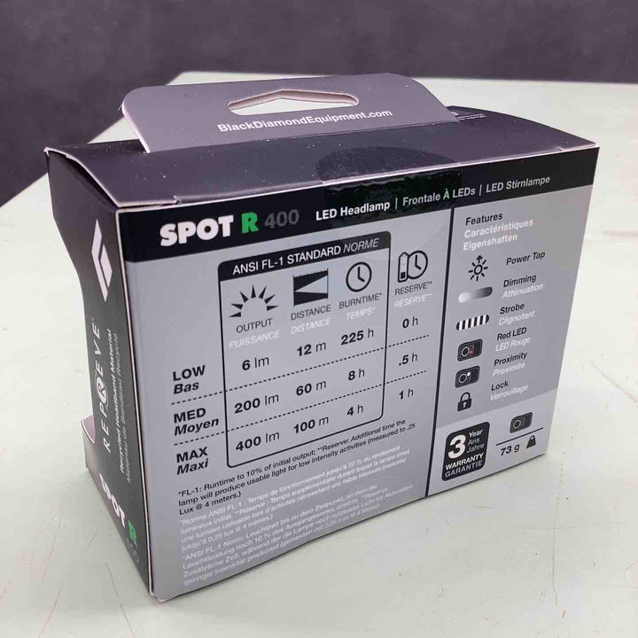 Black Diamond スポット400-R グラファイト【越谷店】