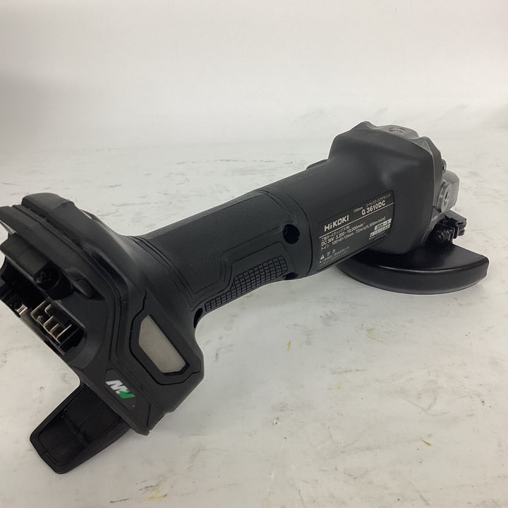 ◇HiKOKI(ハイコーキ) 36V 充電式 ディスクグラインダ G3610DC ブラック トイシ径100mm スライドスイッチ 蓄電池2個・充電器・ケース付 G3610DC(2XPBZ)【狭山】