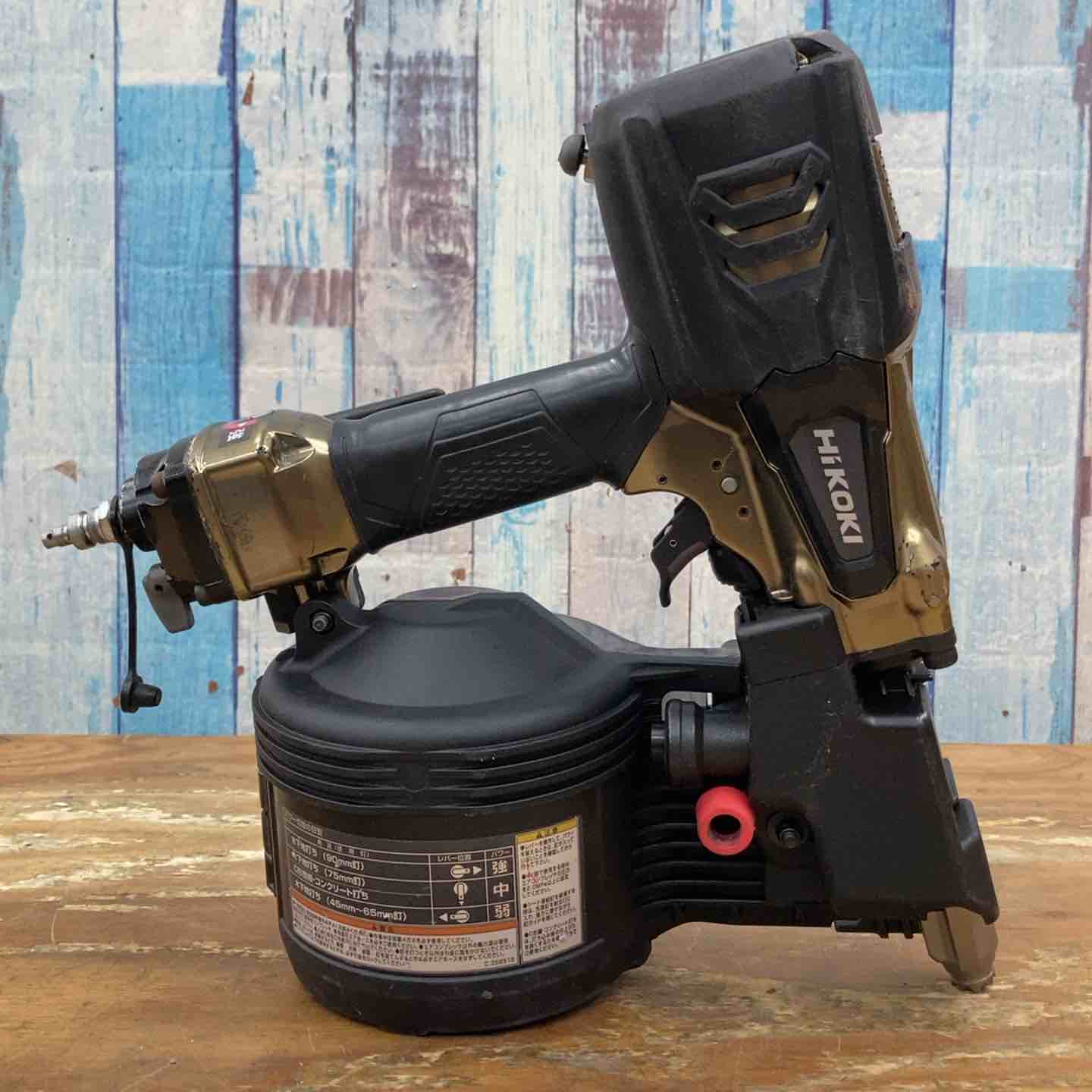 日立 - 一度のみ使用　ハイコーキ釘打機　nv90hr2 高圧ロール釘打機：NV90HR2