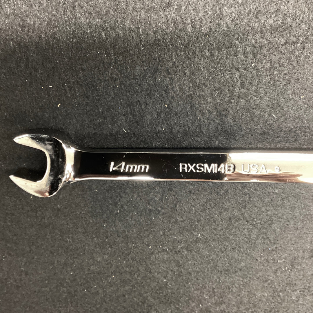 スナップオン(Snap-on) オープンエンドフレアナットレンチ 14mm 14mm RXSM14B フレア側のみ15°オフセット付  【越谷店】