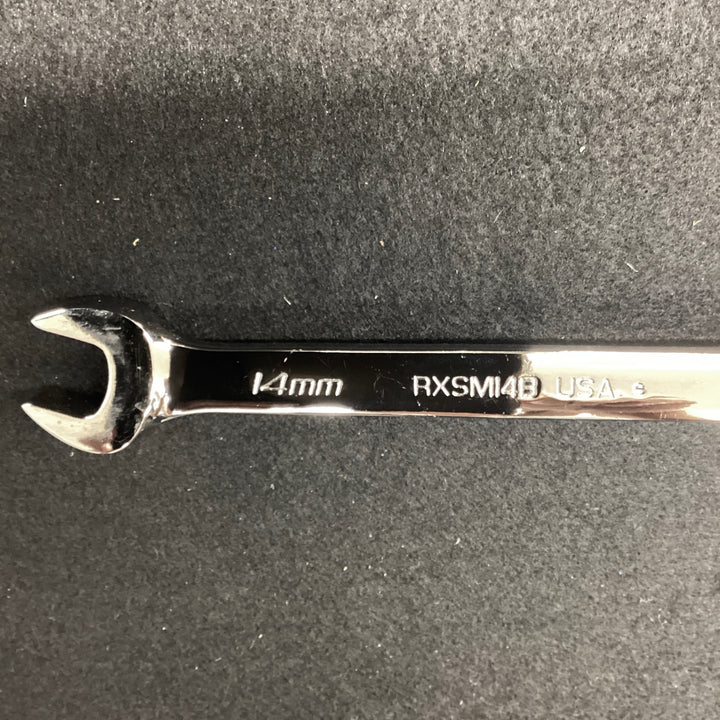 スナップオン(Snap-on) オープンエンドフレアナットレンチ 14mm 14mm RXSM14B フレア側のみ15°オフセット付  【越谷店】