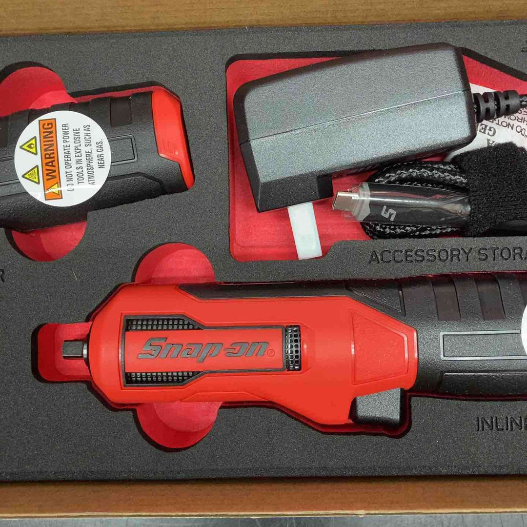 ▲スナップオン1/4 ナノアクセスツールキット (小型充電式ドライバー2種のセット)　CTNN13KFJ【川越店】