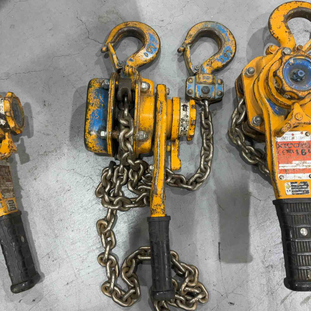 【中古品】KITO/キトー レバーブロック L5型 LB016 荷重1.6t/1.6トン 揚程1.5m 3台セット【川口店】