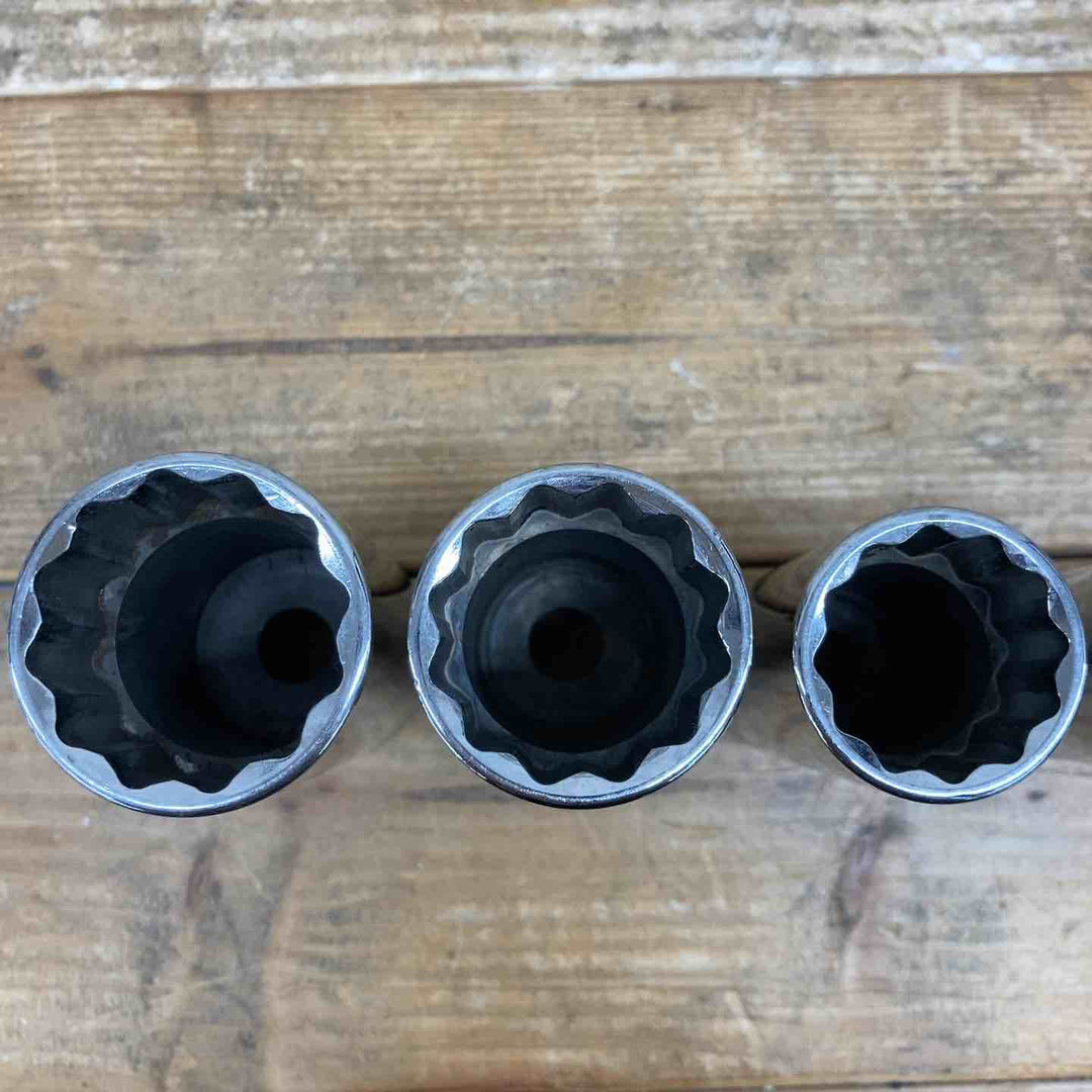 【中古品】 スナップオン(Snap-on) インチ ソケットまとめ S381、S361、S301、S261、TS221、SW221 6個セット 3/8 ディープ ショート 【東大和店】