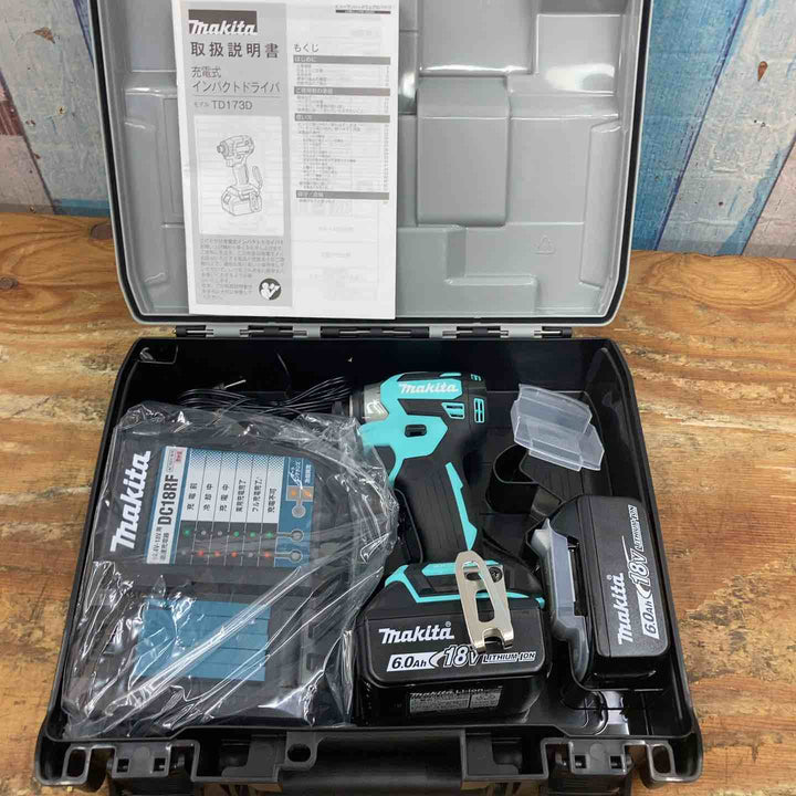 ★マキタ(makita) 18Vコードレスインパクトドライバ TD173DGXTB ターコイズブルー【柏店】