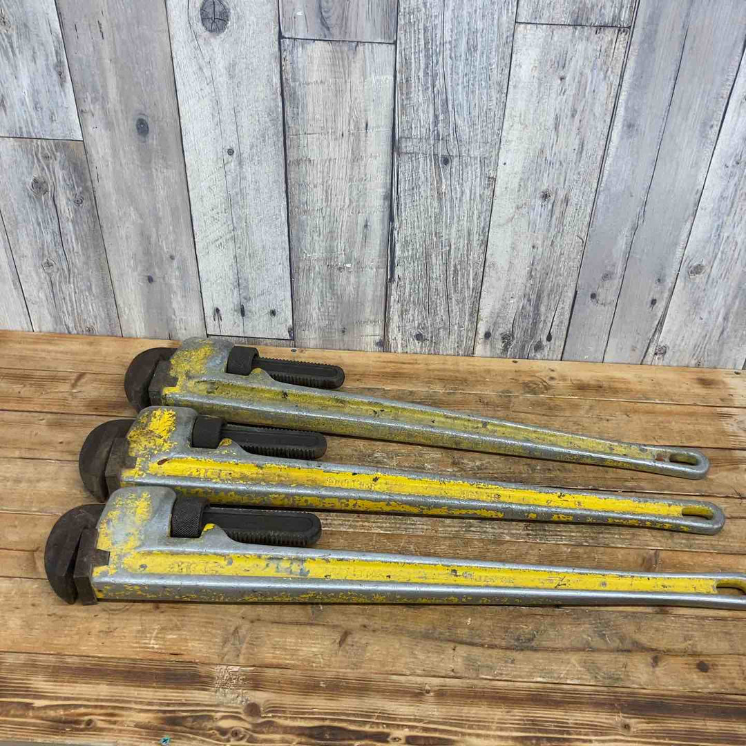 【まとめ売り】 【中古品】 MCC パイプレンチ アルミ 350mm 450mm 600mm 900mm 9本セット 【東大和店】