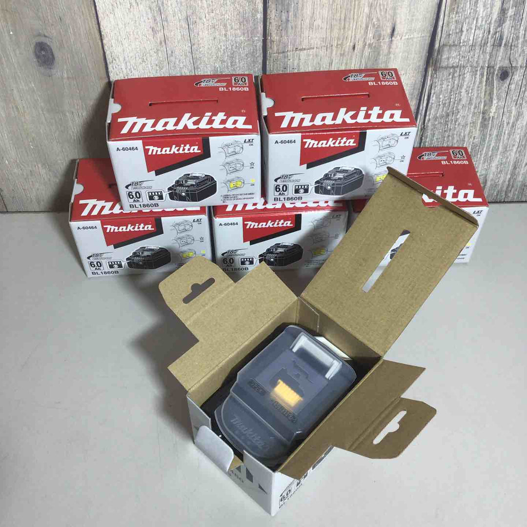 【未使用品】 純正 マキタ makita リチウムイオンバッテリー 18V/6.0Ah BL1860B 6個 バッテリー 純正品 18V 【戸田店】