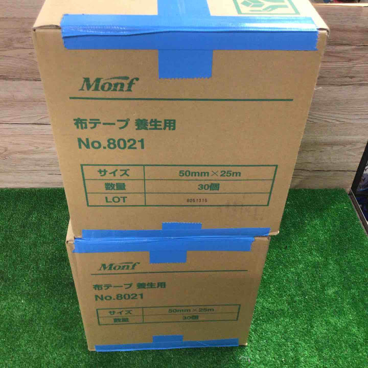 古藤工業 MONF No.8021 養生用布粘着テープ 50mm×25m(30巻) 2箱 60巻セット 青葉【町田店】